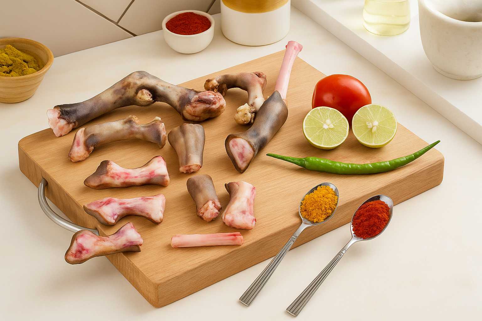 Goat Mutton Paya (4 pcs) (Full Goat 4 paya)